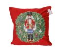 See slide Coussin rouge casse-noisette 40 x 40 cm