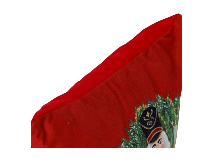 Coussin rouge casse-noisette 40 x 40 cm