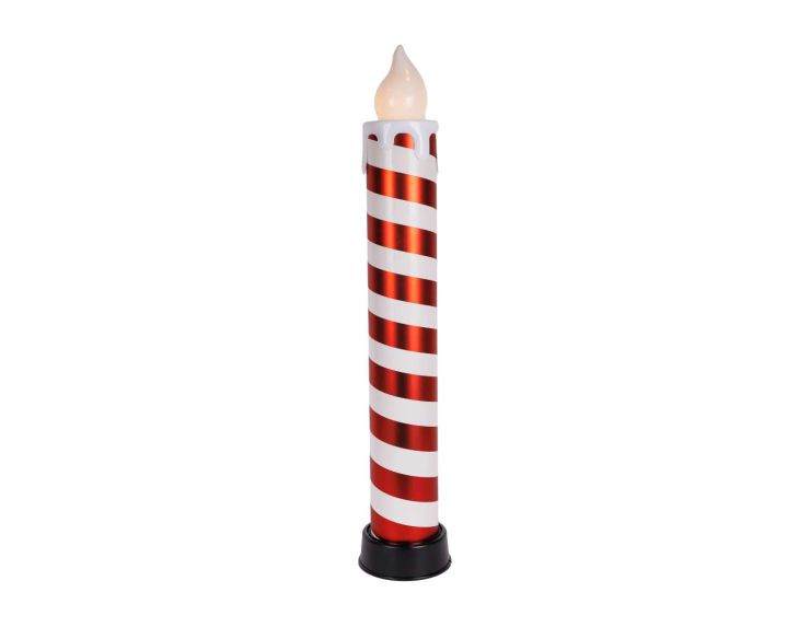 Grande bougie LED rouge blanche 14 x 82 cm