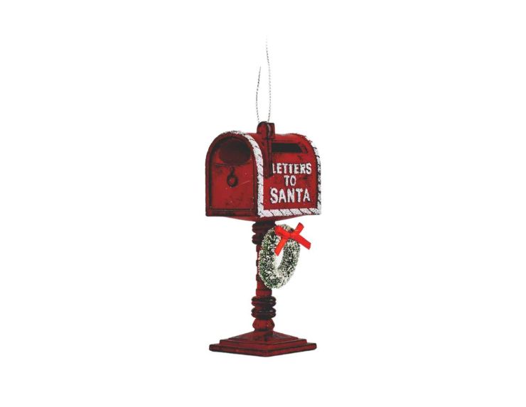 Suspension boîte aux lettres santa H11,5 cm