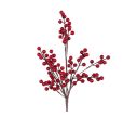Voir la slide Branche artificielle Noël baies rouges brillantes multiples ramures tige marron H39cm