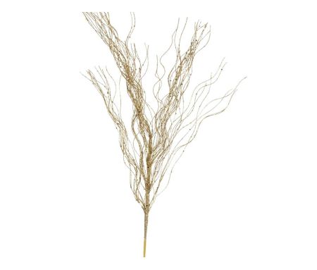 Branche décorative ondulée dorée 83 cm