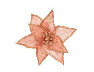 Tige fleur saumon tissu D...