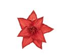 See slide Tige fleur rouge tissu D 26 cm