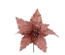 Voir la slide Tige Poinsettia vieux rose velours 31 cm