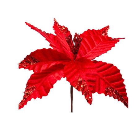 Tige Poinsettia rouge 15 x 24 cm