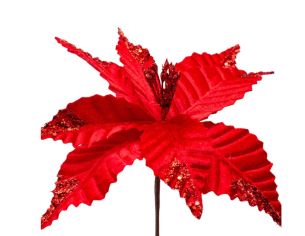 Tige Poinsettia rouge 15 x 24 cm