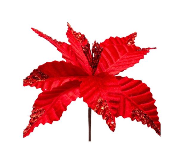 Tige Poinsettia rouge 15 x 24 cm