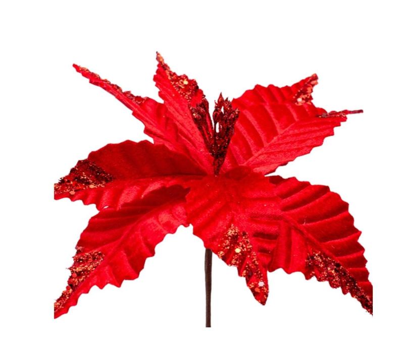Tige Poinsettia rouge 15 x 24 cm