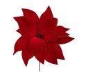 See slide Grande Poinsettia rouge sur tige 52 x 50 cm