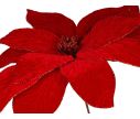 See slide Grande Poinsettia rouge sur tige 52 x 50 cm