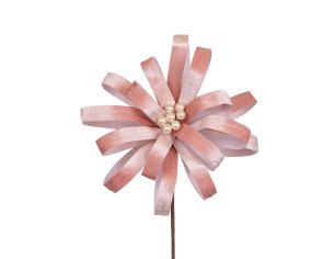 Fleur bow rose poudré 25 x 45 cm