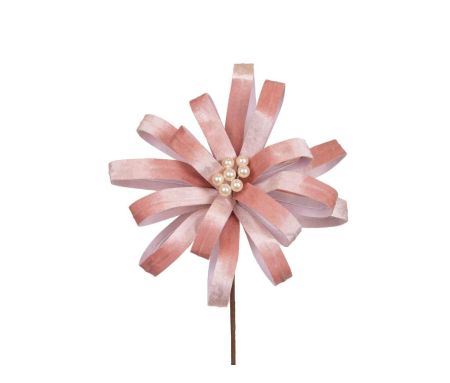 Fleur bow rose poudré 25 x 45 cm