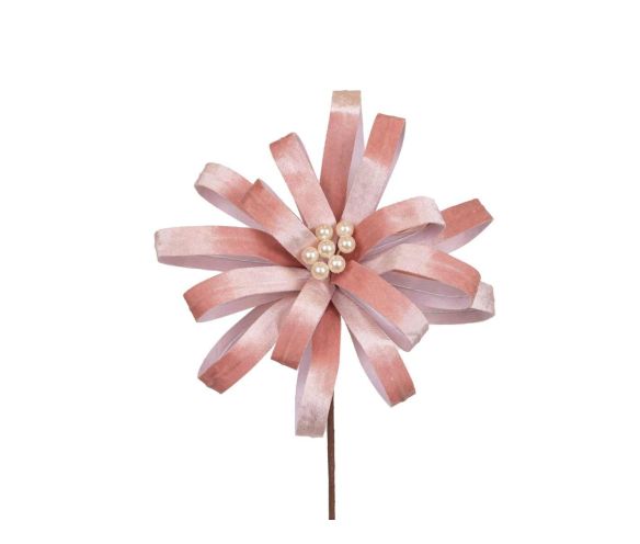 Fleur bow rose poudré 25 x 45 cm
