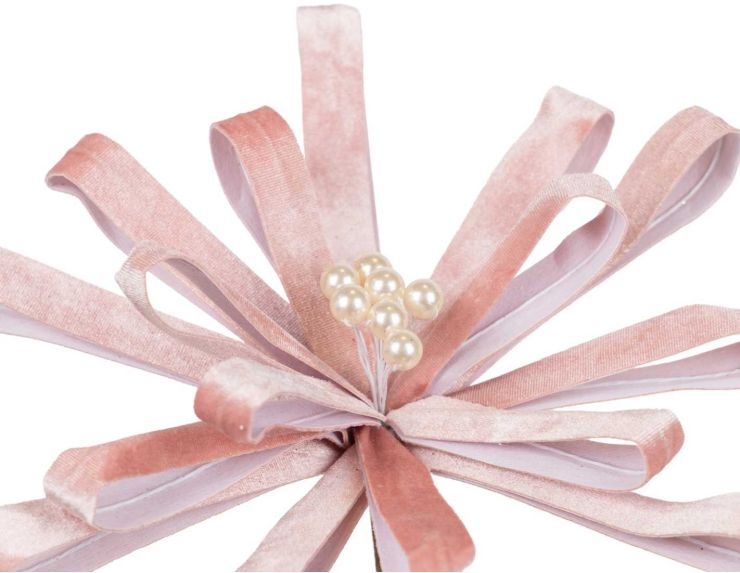 Fleur bow rose poudré 25 x 45 cm