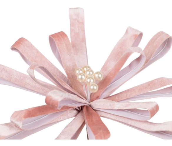 Fleur bow rose poudré 25 x 45 cm