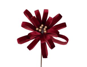 Fleur bow bordeaux 25 x 45 cm