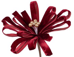 Fleur bow bordeaux 25 x 45 cm
