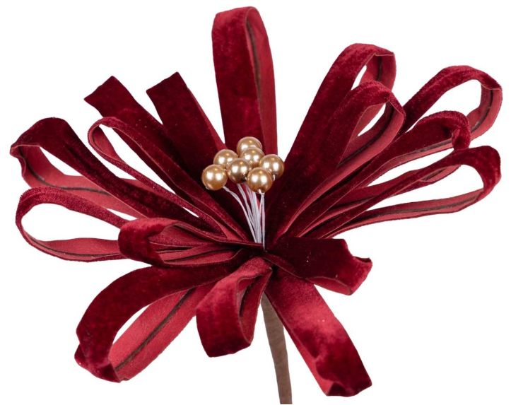 Fleur bow bordeaux 25 x 45 cm