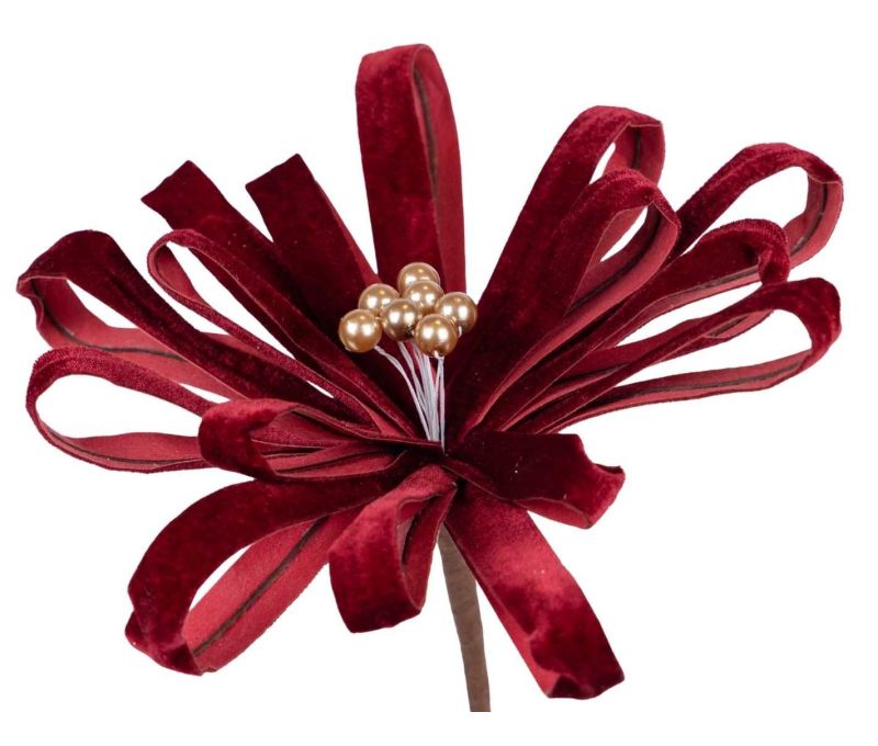 Fleur bow bordeaux 25 x 45 cm