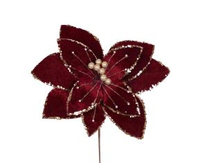 Fleur bordeaux champagne 30 x 45 cm