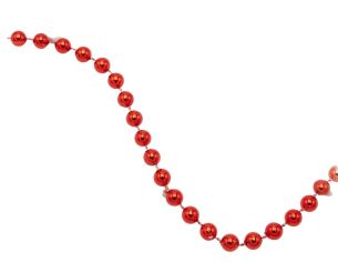 Guirlande perles rouges 8 cm x 10 m