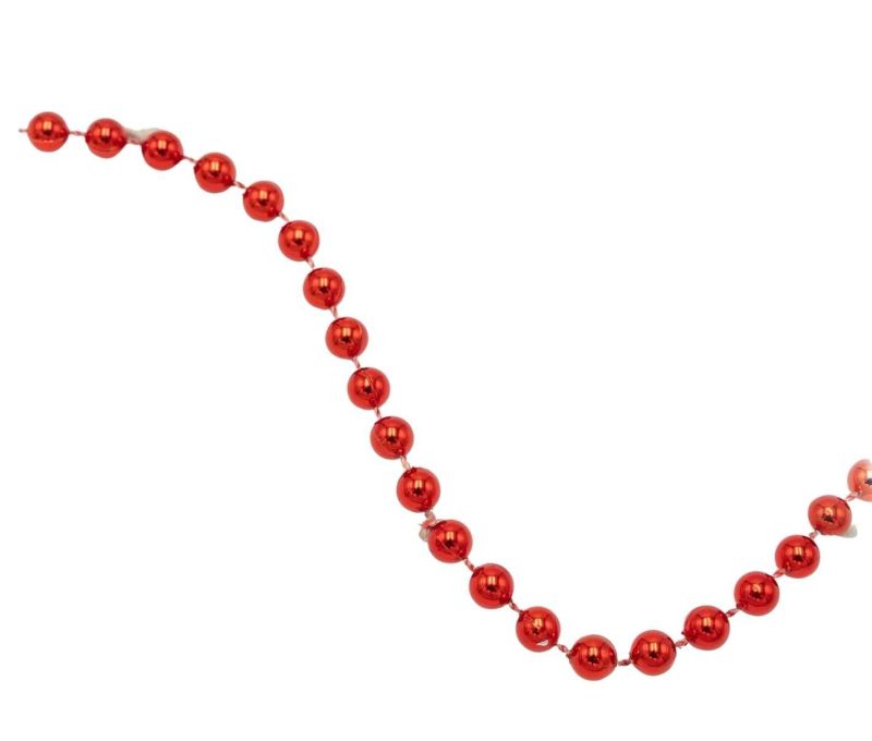Guirlande perles rouges 8 cm x 10 m