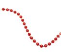 See slide Guirlande perles rouges 8 cm x 10 m
