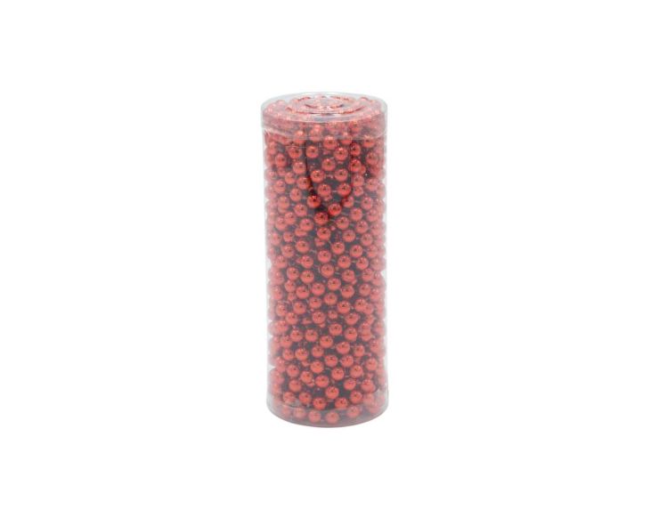 Guirlande perles rouges 8 cm x 10 m