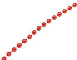 Guirlande perles rouges 14 mm x 2,7 m