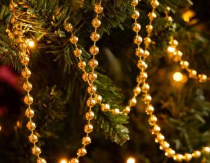 Guirlande perles dorées 8 mm x 10 m