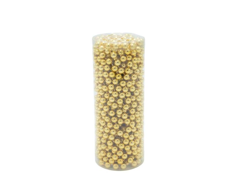 Guirlande perles rondes dorées brillant Ø8mm longueur 10m décoration sapin Noël