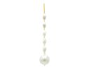 Voir la slide Suspension Noël stalactite verticale perles baroques nacrées blanches fil doré grande perle ronde blanche 3x15cm