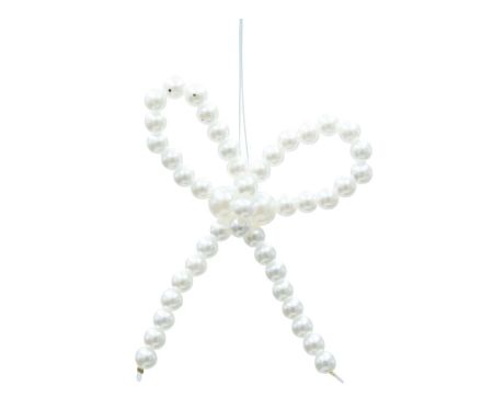 Suspension noeud en perles 8 x 8 cm