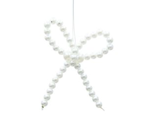 Suspension noeud en perles 8 x 8 cm