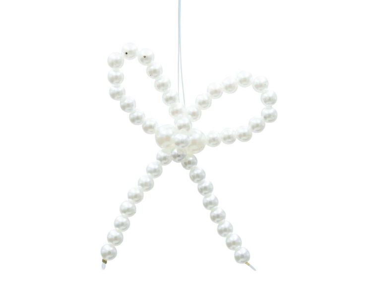Suspension noeud en perles 8 x 8 cm