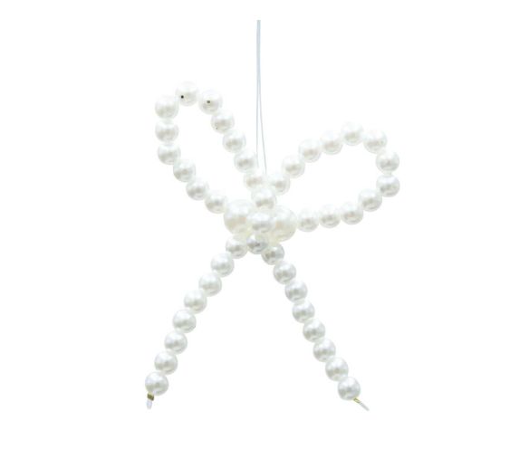 Suspension noeud en perles 8 x 8 cm