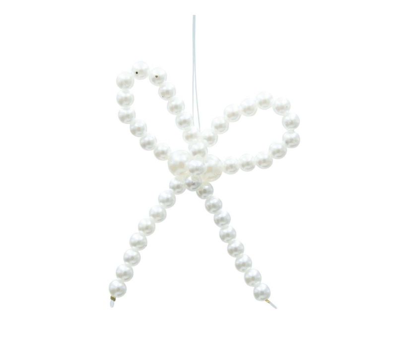 Suspension noeud en perles 8 x 8 cm