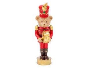 Figurine ourson tambour 17 cm x 6 cm