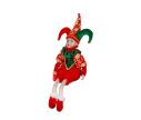 Voir la slide Figurine arlequin décoratif H53cm, vêtements rouges et verts avec détails dorés, décoration de Noël
