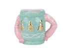 See slide Mug de Noël pull vert rose 15 cm