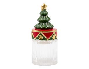 Pot à biscuit sapin de Noël H 25 cm