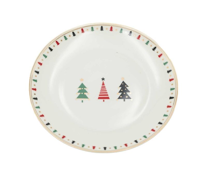 Assiette dessert sapin de Noël 20cm