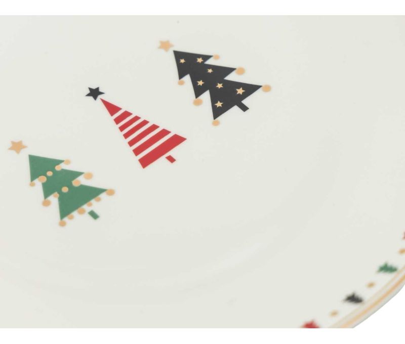 Assiette dessert sapin de Noël 20cm