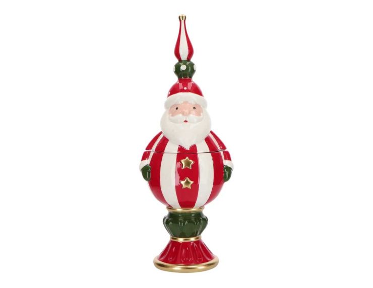 Bonbonnière Père Noël céramique H 47 cm