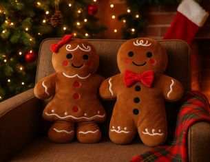 Coussin pain d'épices girl Cannelle H 47 cm