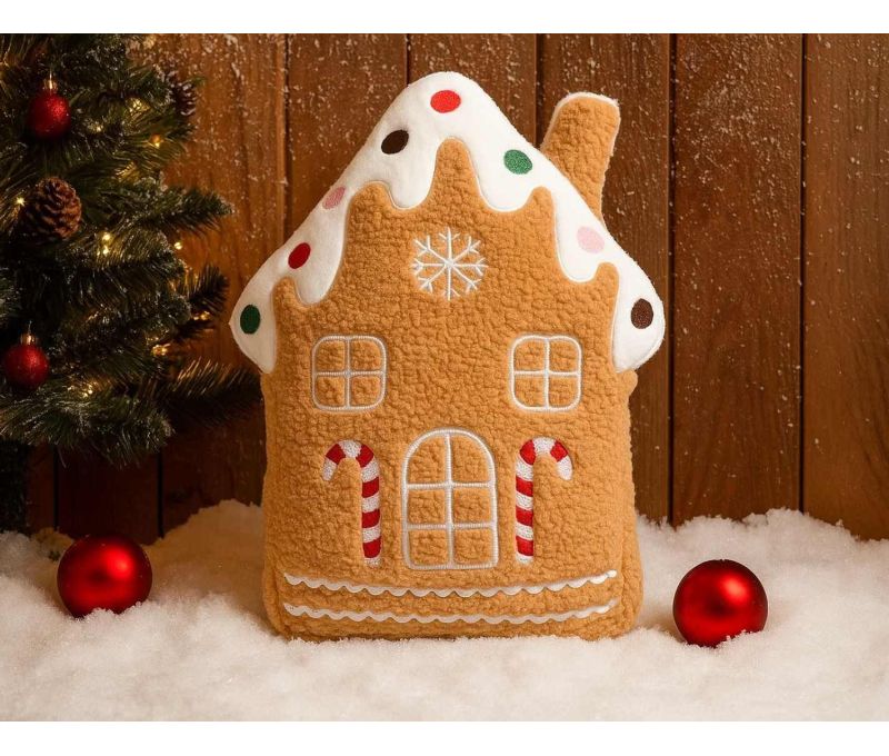 Coussin maison pain d'épices H 29cm