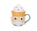 Voir la slide Mug céramique Noël jaune forme casse-noisette couvercle cupcake chantilly 400ml