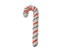 Voir la slide Suspension Noël sucre d'orge blanc micro-perles spirale ruban rouge fil torsadé vert H26cm