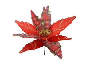 Grande fleur de Noël tartan...